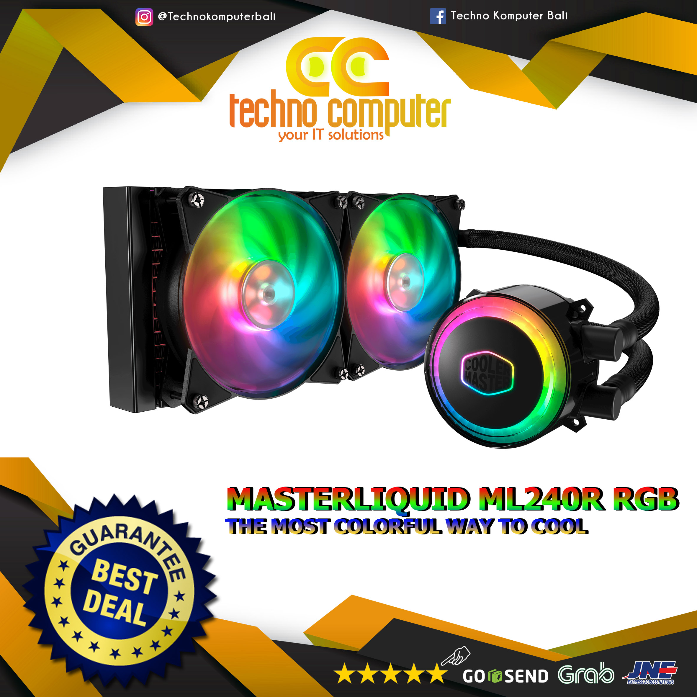 MASTER MASTERLIQUID ML 240R RGB - CPU Cooler - 240mm AIO Liquid Cooler
