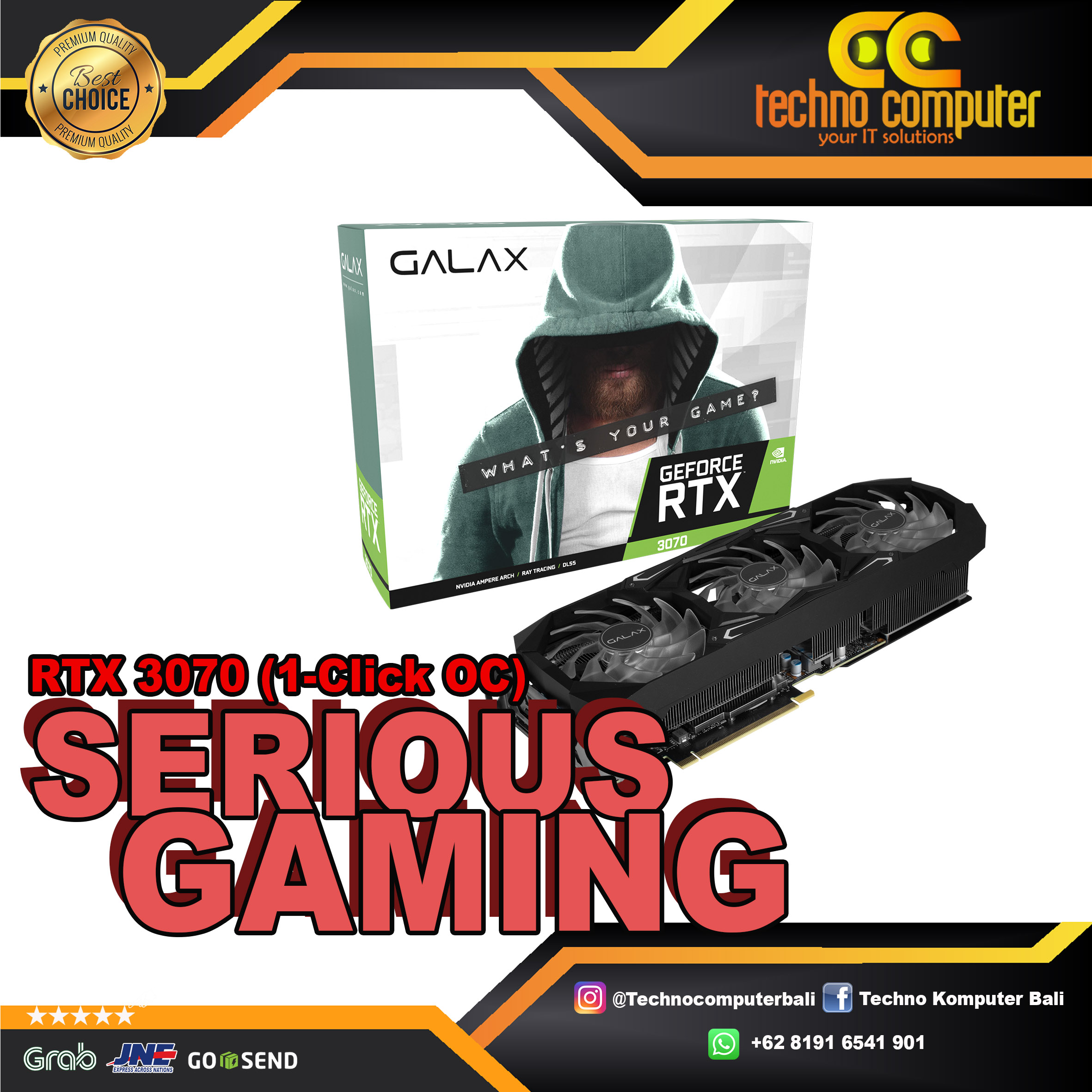 GALAX NVIDIA GeForce RTX 3070 SG (1-Click OC) 8GB GDDR6