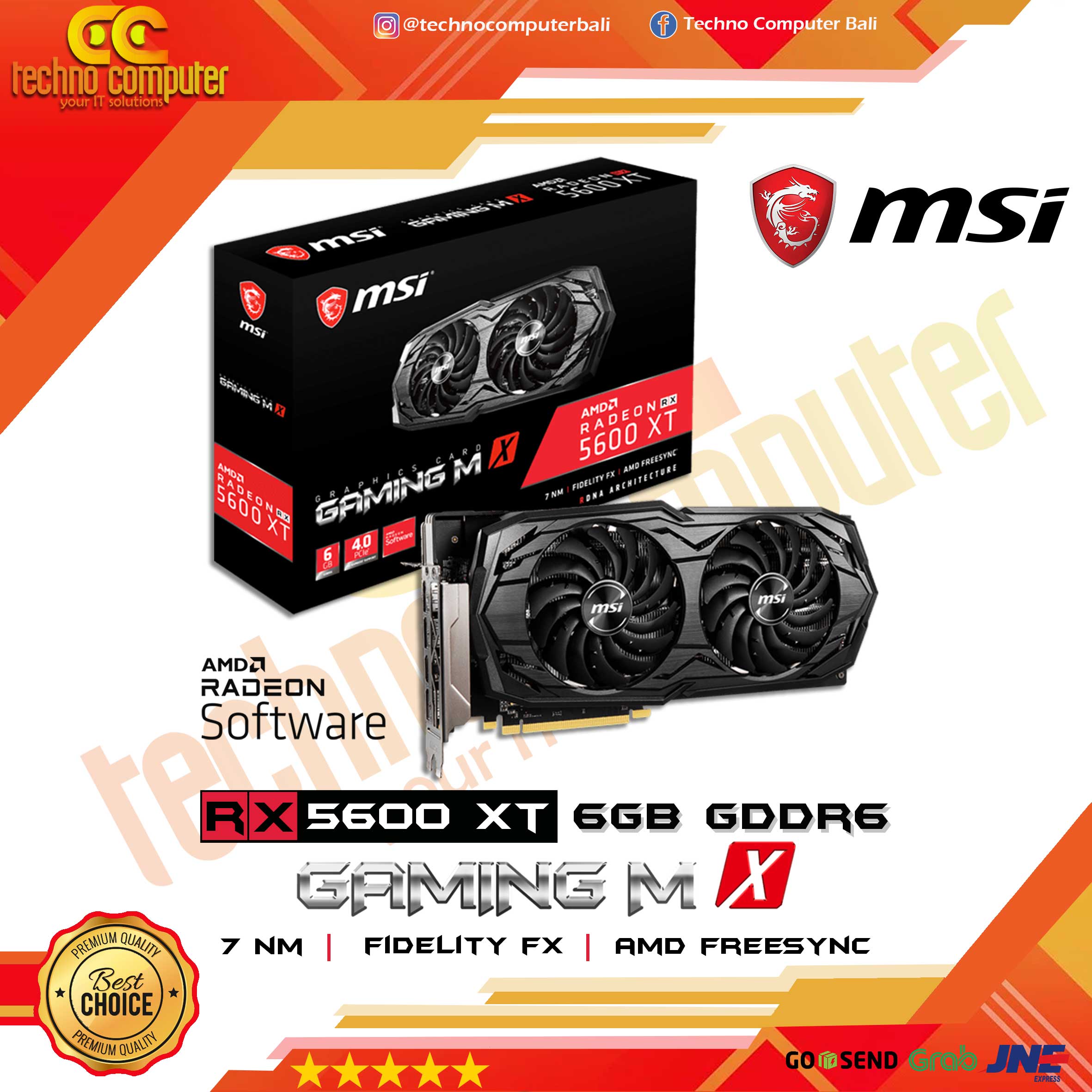 MSI AMD Radeon RX 5600 XT GAMING MX 6GB GDDR6 
