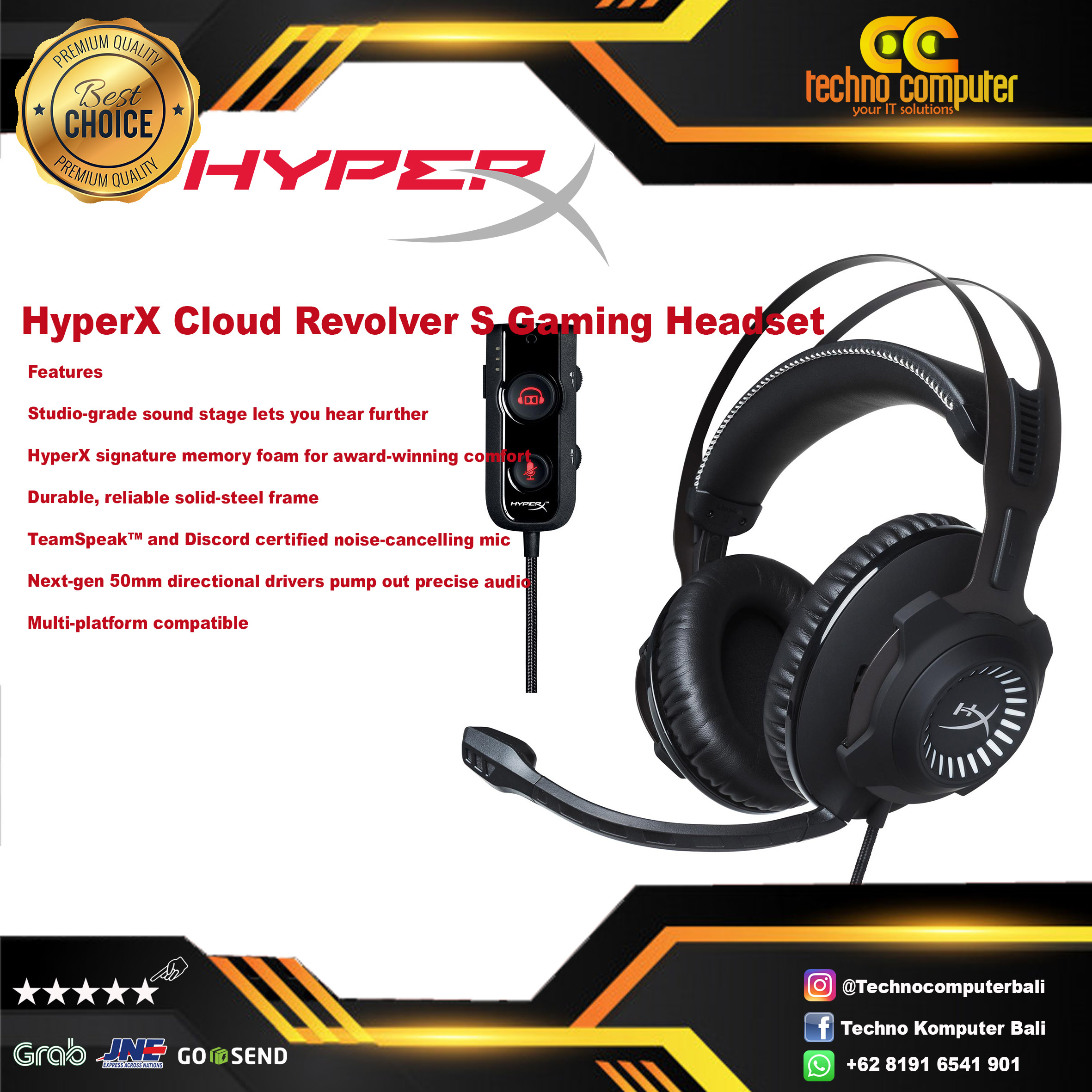 HEADSET HYPERX CLOUD REVOLVER S 7.1 - Gaming Headset