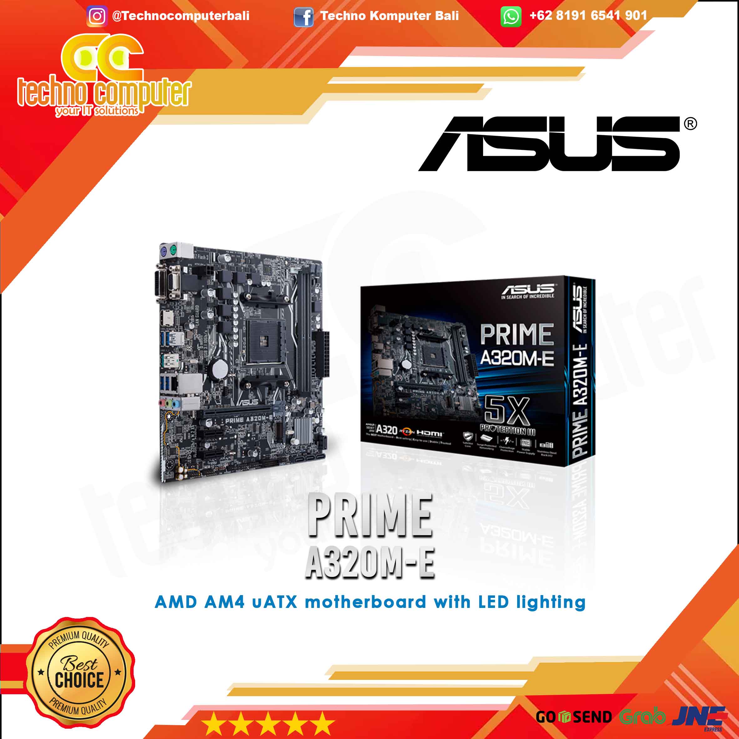 ASUS PRIME A320M-E - mATX, AM4, A320, DDR4