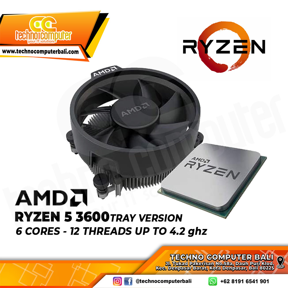 PROCESSOR AMD RYZEN 5 3600 TRAY - 6 Core 12 Threads Up to 4.2GHz - Socket AM4