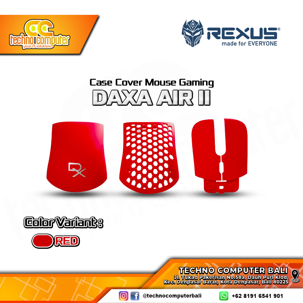 MOUSE GAMING CASE COVER REXUS DAXA AIR II - RED
