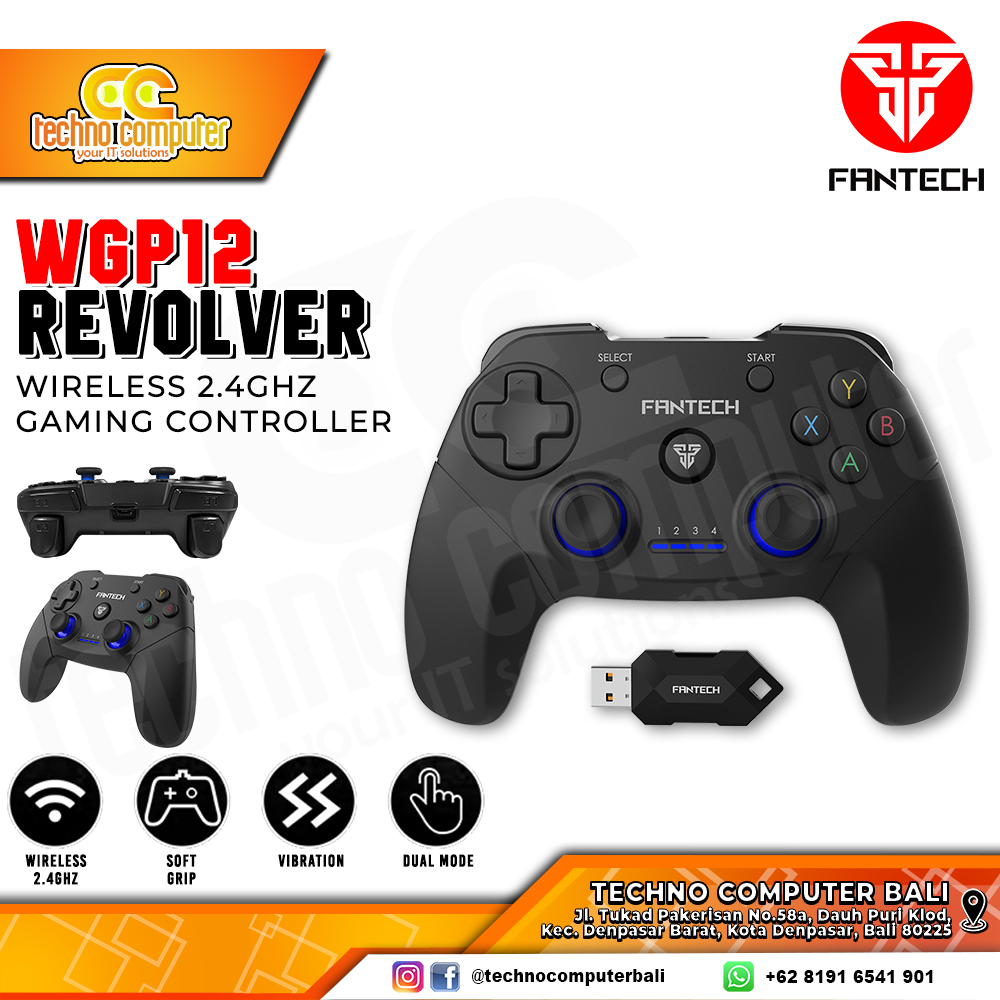 GAMEPAD WIRELESS FANTECH REVOLVER WGP12 - Black