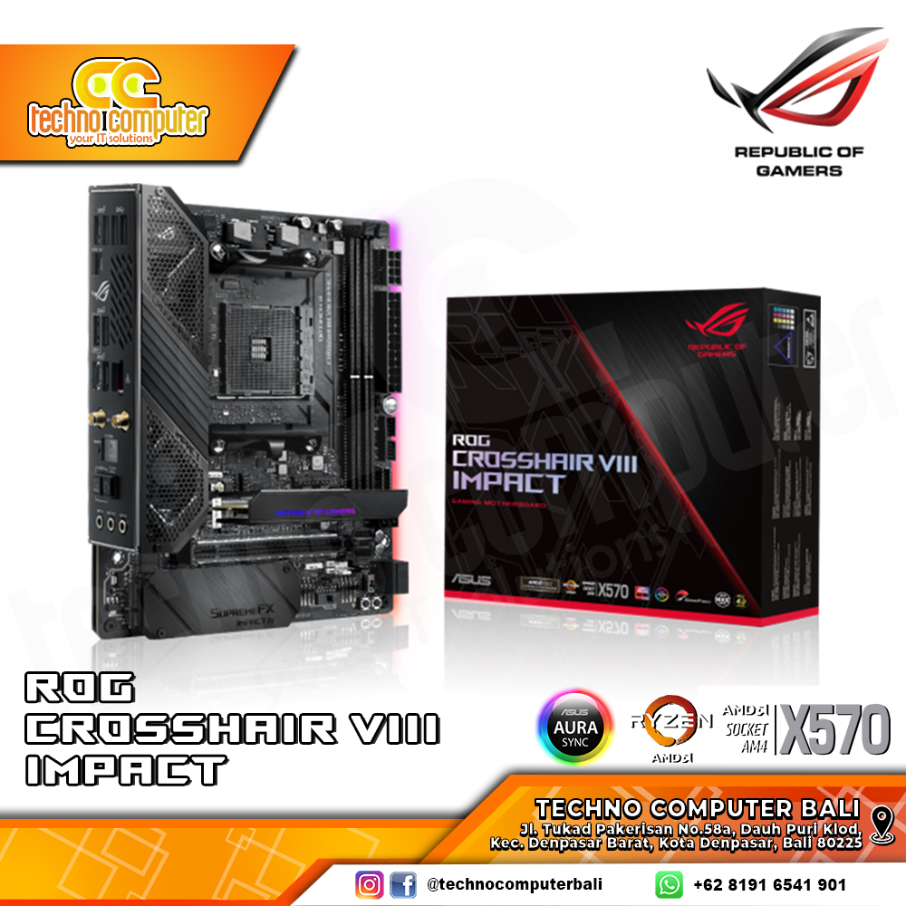 ASUS ROG CROSSHAIR VIII IMPACT - Mini-DTX, AM4, X570, DDR4