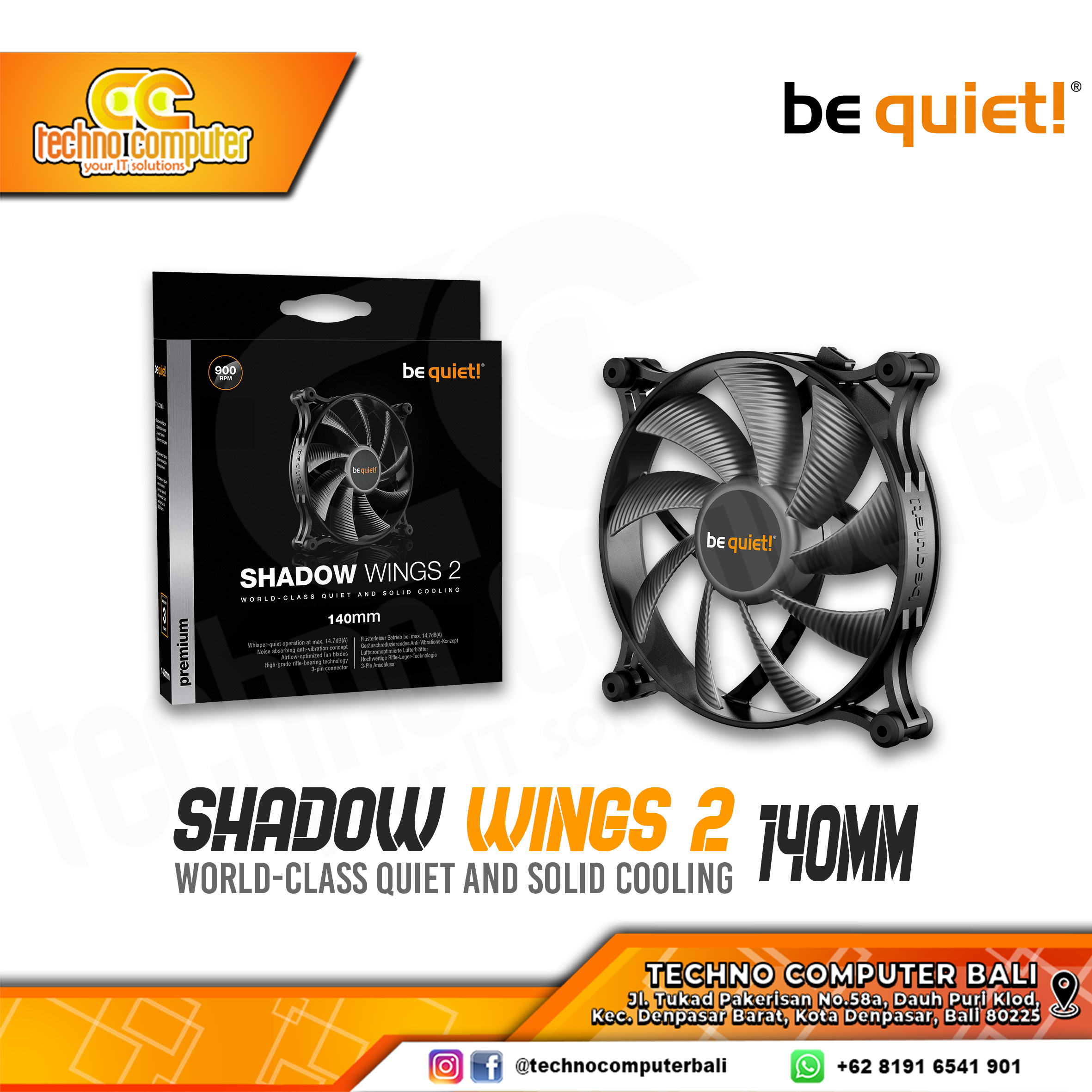 FAN CASING BE QUIET! SHADOW WINGS 2 - 140mm PWM Fan Single Pack