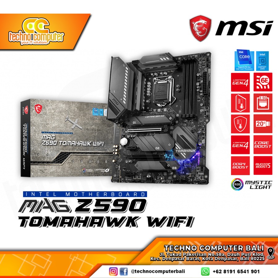 MSI MAG Z590 TOMAHAWK WIFI - ATX, LGA1200, Z590, DDR4