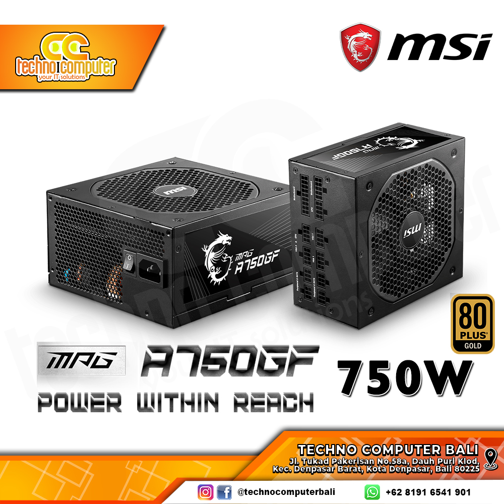 MSI MPG A750GF 750W 80+ Gold - Full Modular