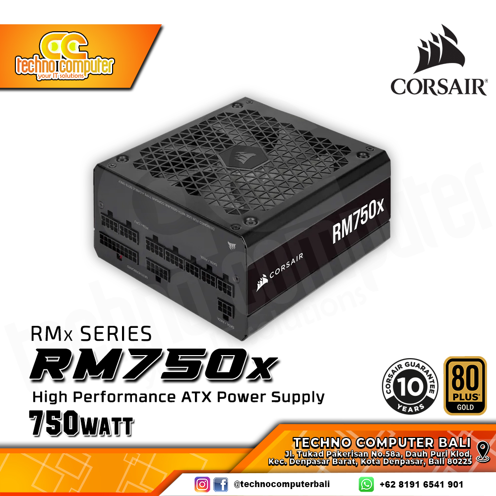 CORSAIR RM750x 750W 80+ Gold - Full Modular