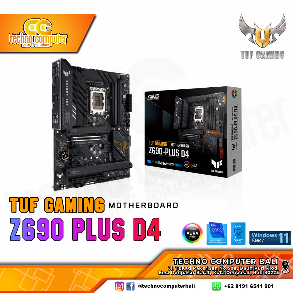 ASUS TUF GAMING Z690-PLUS D4 - ATX, LGA1700, Z690, DDR4