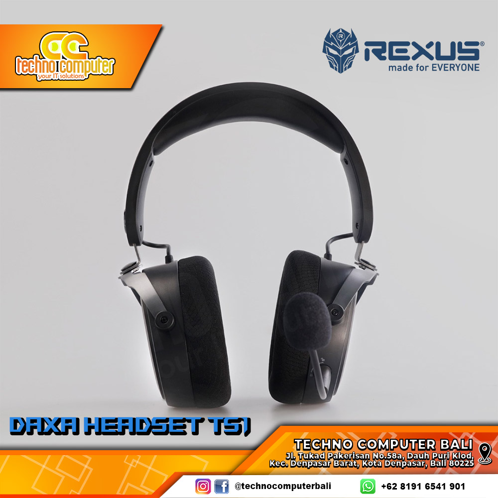 HEADSET REXUS DAXA TS1 Wireless Black - Gaming Headset