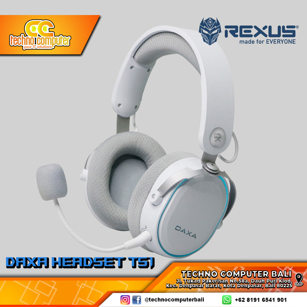 HEADSET REXUS DAXA TS1 Wireless White - Gaming Headset
