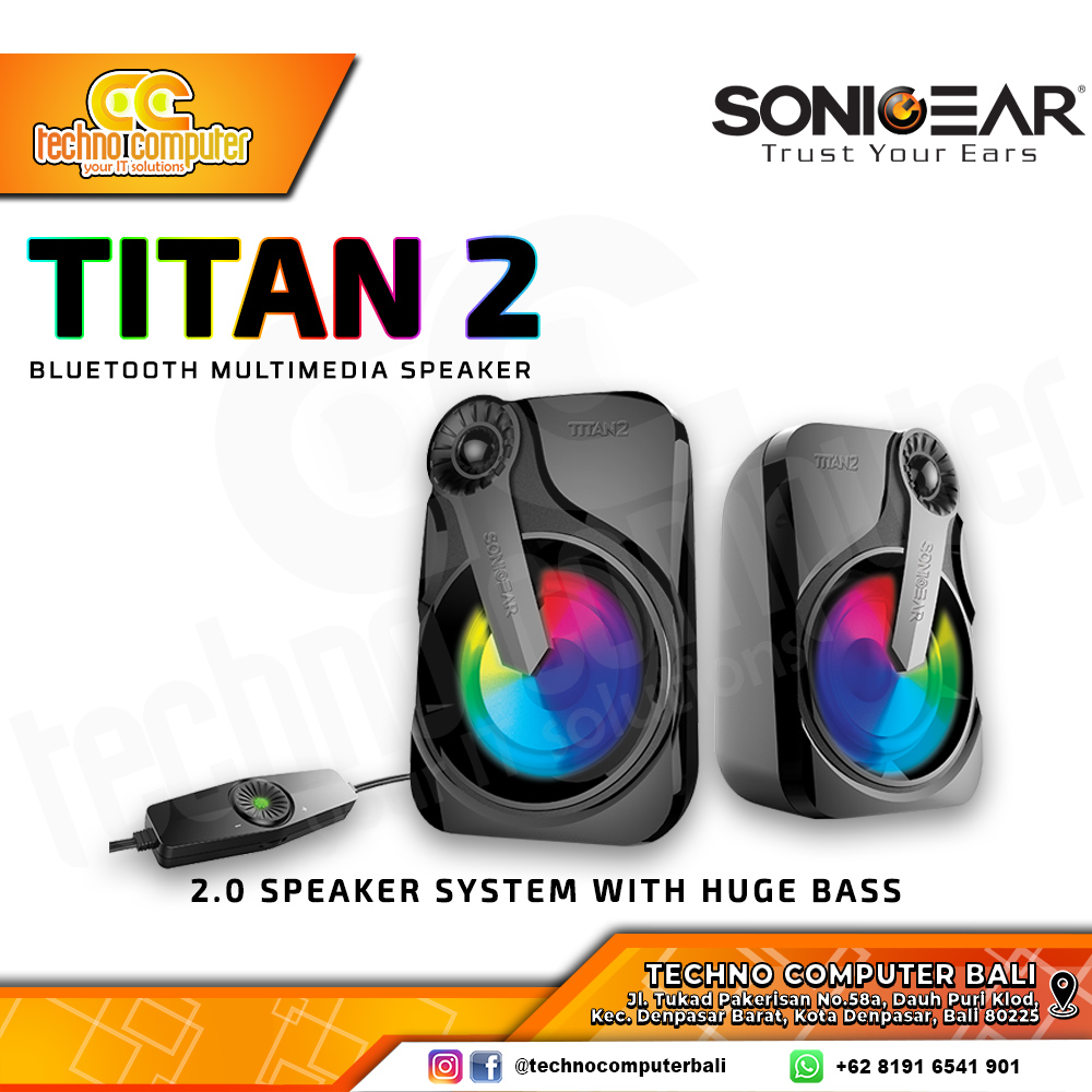 SPEAKER SONICGEAR TITAN 2 Multimedia 2.0 System With Huge Bass