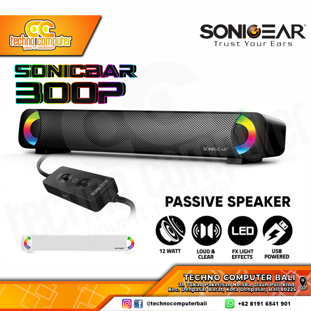 SPEAKER SONICGEAR SONICBAR 300P - BLACK