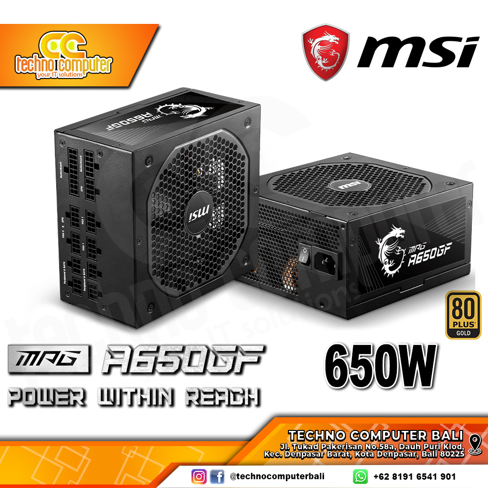 MSI MPG A650GF 650W 80+ Gold - Full Modular