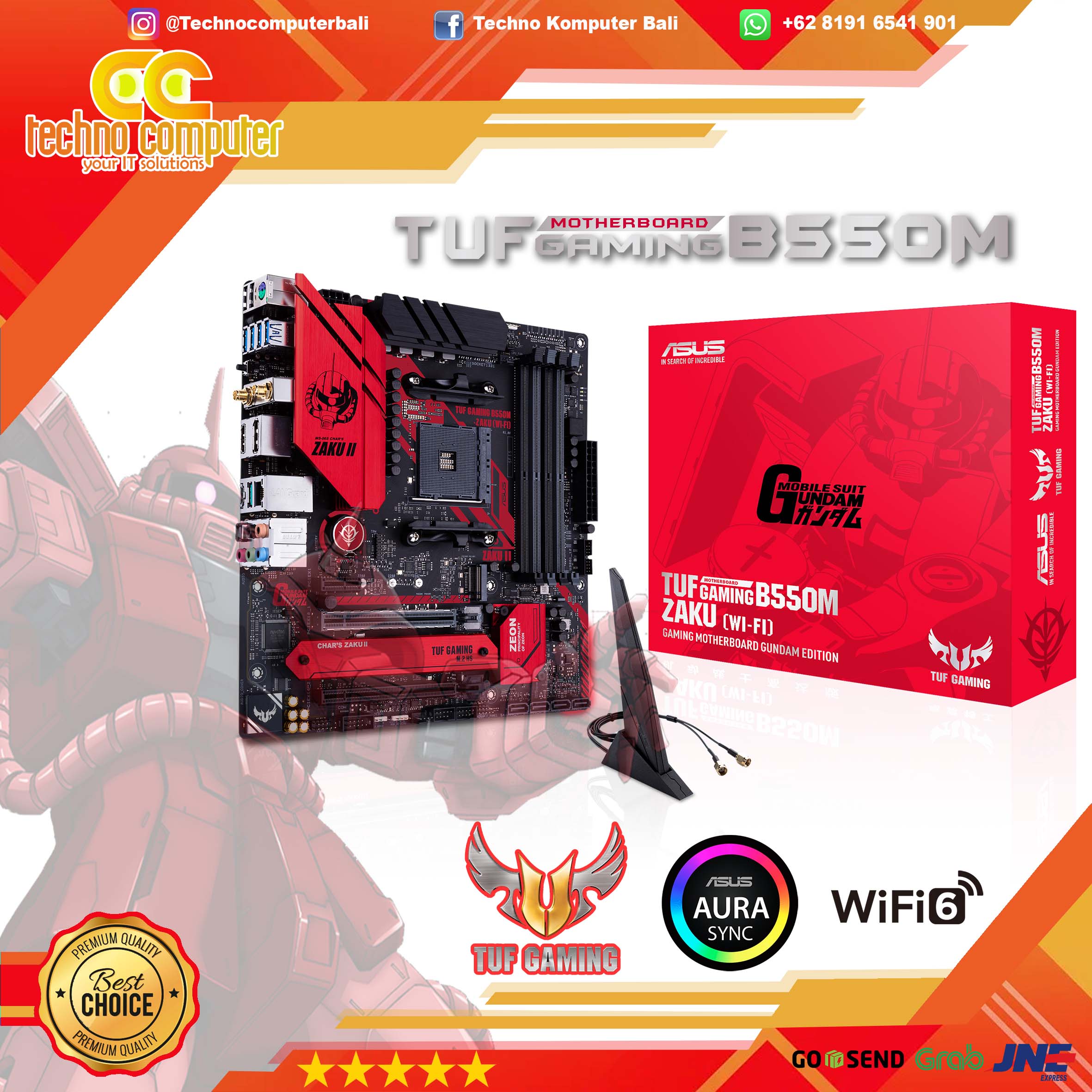 ASUS TUF GAMING B550M WIFI ZAKU II Edition - mATX, AM4, B550, DDR4