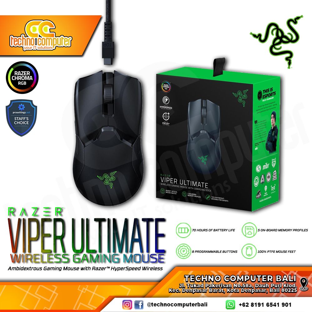 RAZER Viper Ultimate Wireless *Non Docking Charger* - Gaming Mouse Wireless