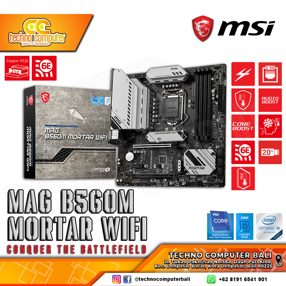 MSI MAG B560M MORTAR WIFI - mATX, LGA1200, B560, DDR4