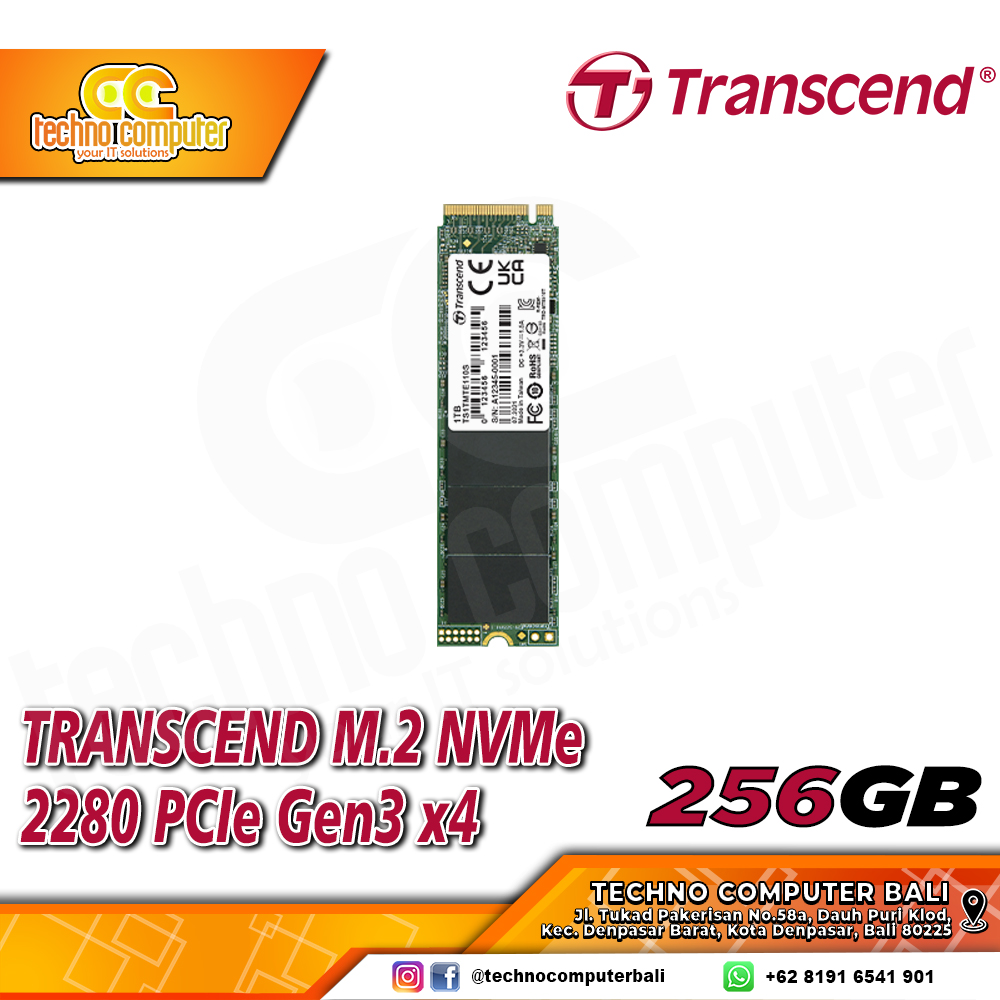 SSD TRANSCEND 110S M.2 NVMe 2280 PCIe Gen3 x4 - 256GB