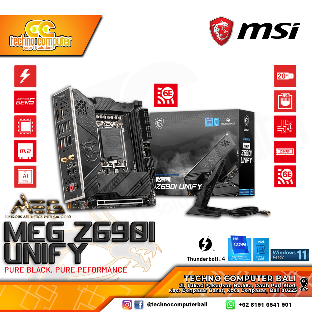MSI MEG Z690I UNIFY - mITX, LGA1700, Z690, DDR5 (BELUM ADA DI TOKPED)