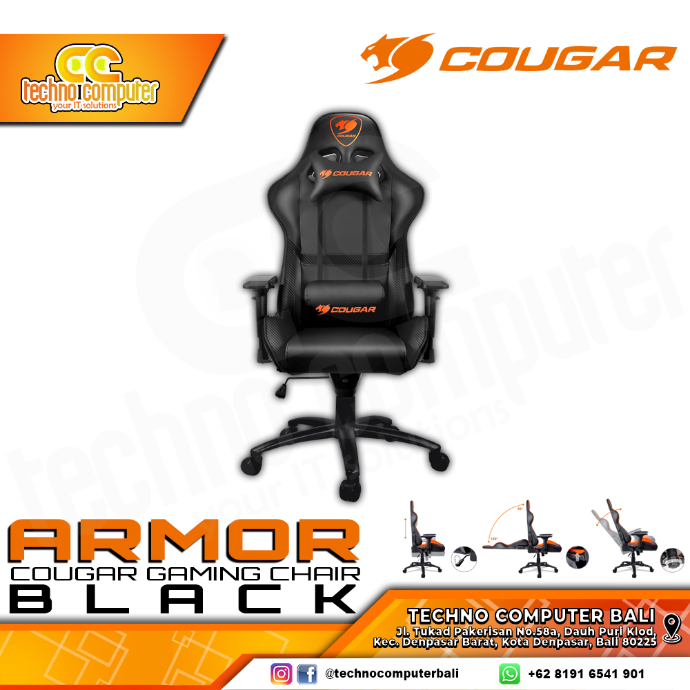 KURSI GAMING COUGAR ARMOR GAMING CHAIR 4D Armrest - ARMOR BLACK