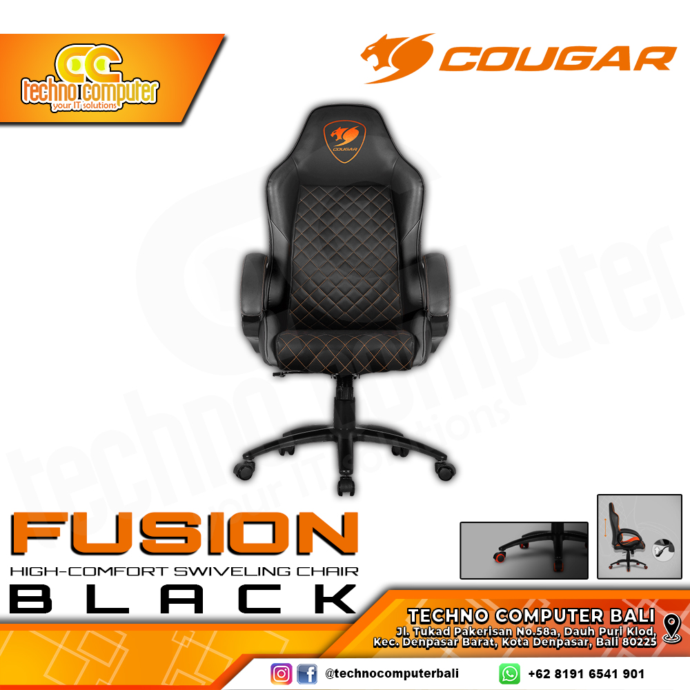 KURSI GAMING COUGAR FUSION GAMING CHAIR High-Comfort - FUSION BLACK