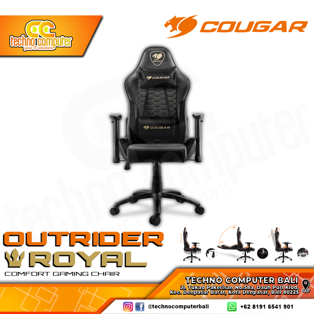 KURSI GAMING COUGAR OUTRIDER GAMING CHAIR 2D Armrest - OUTRIDER ROYAL