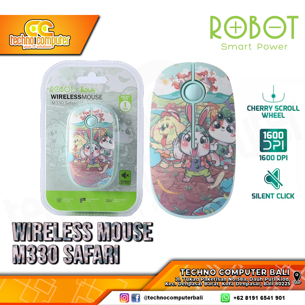 ROBOT M330 Wireless Safari - Office Mouse Wireless