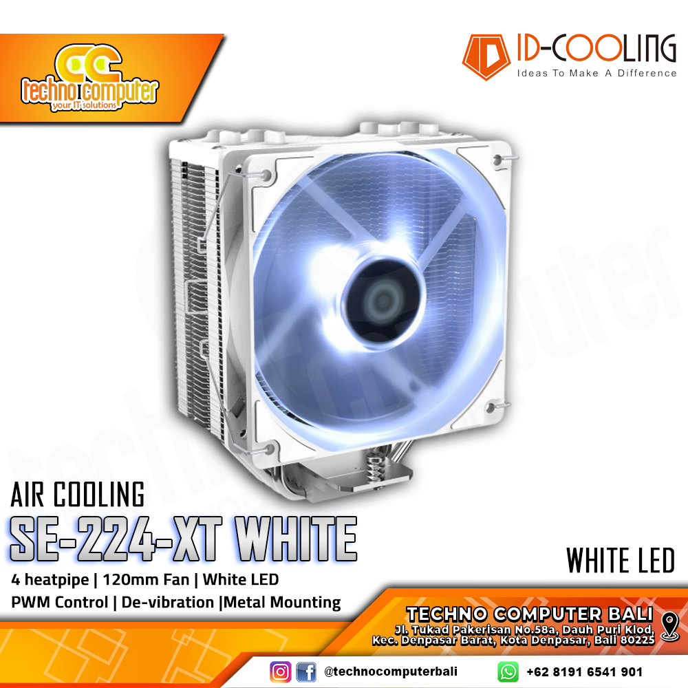 ID-COOLING SE-224-XT WHITE LED - CPU Cooler - 120mm Air Cooler