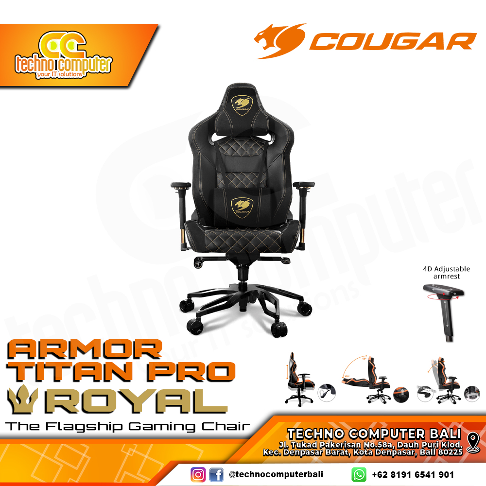 KURSI GAMING COUGAR ARMOR TITAN PRO GAMING CHAIR 4D Armrest - ARMOR TITAN PRO ROYAL