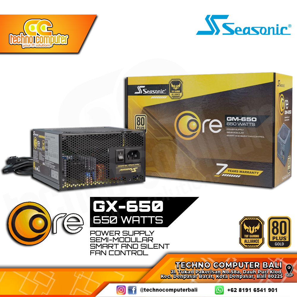 SEASONIC CORE GM-650 650W 80+ Gold - Semi Modular