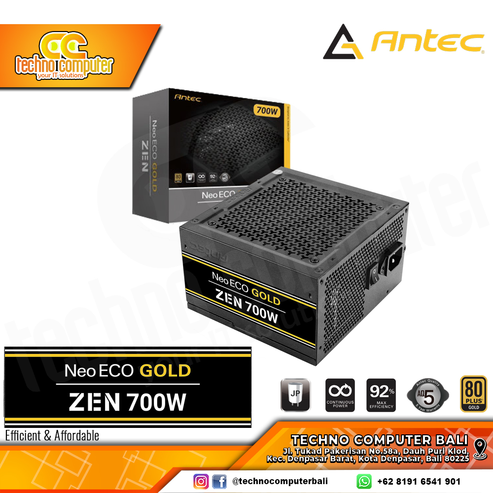 ANTEC NEO ECO GOLD ZEN-NE700G ZEN 700W 80+ Gold - Non Modular