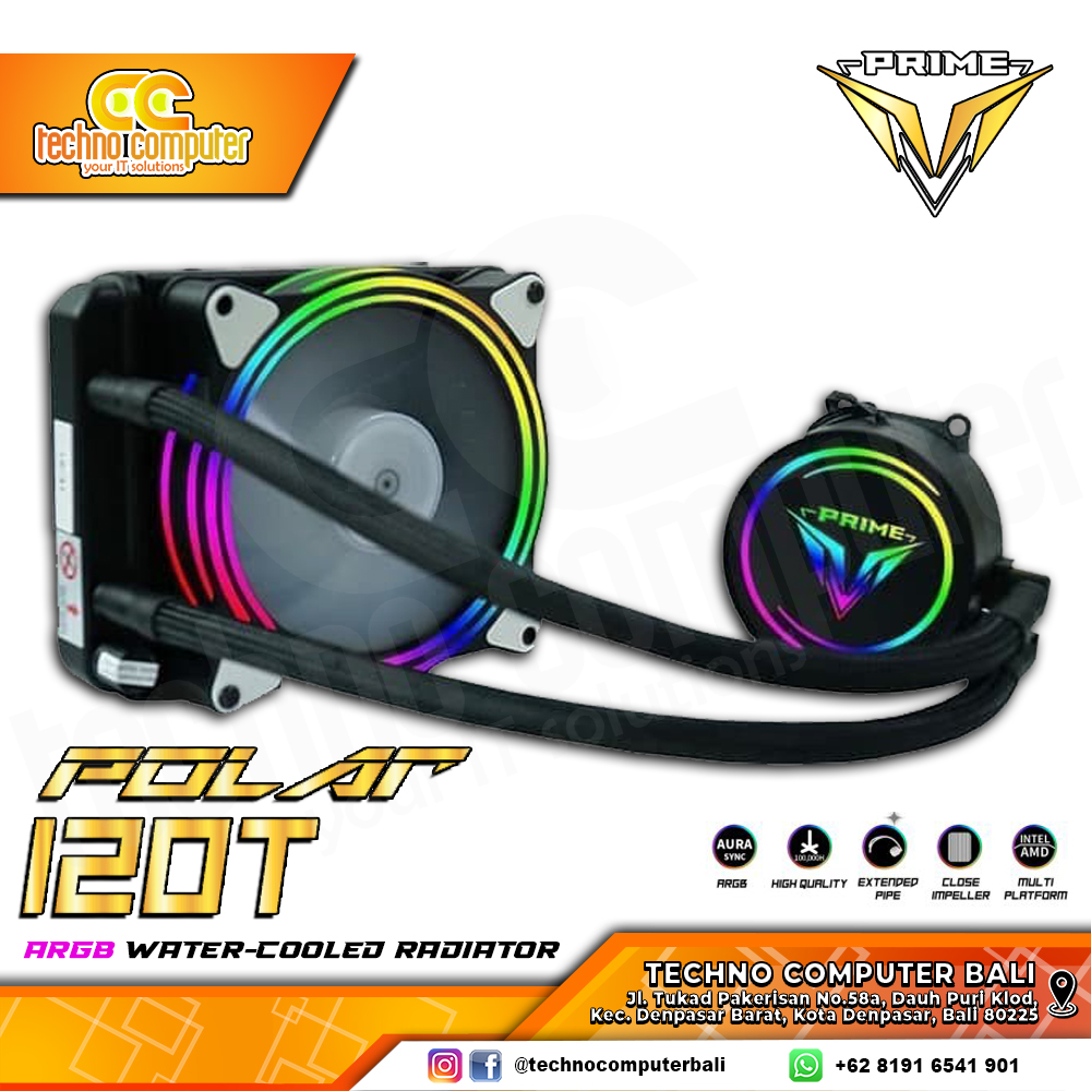 PRIME POLAR 120T ARGB - CPU Cooler - 120mm AIO Liquid Cooler