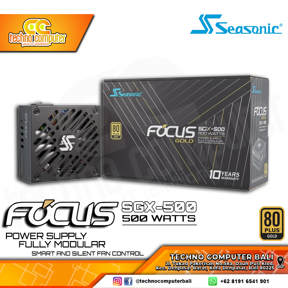 SEASONIC FOCUS SGX-500 SFX 500W 80+ Gold - Full Modular