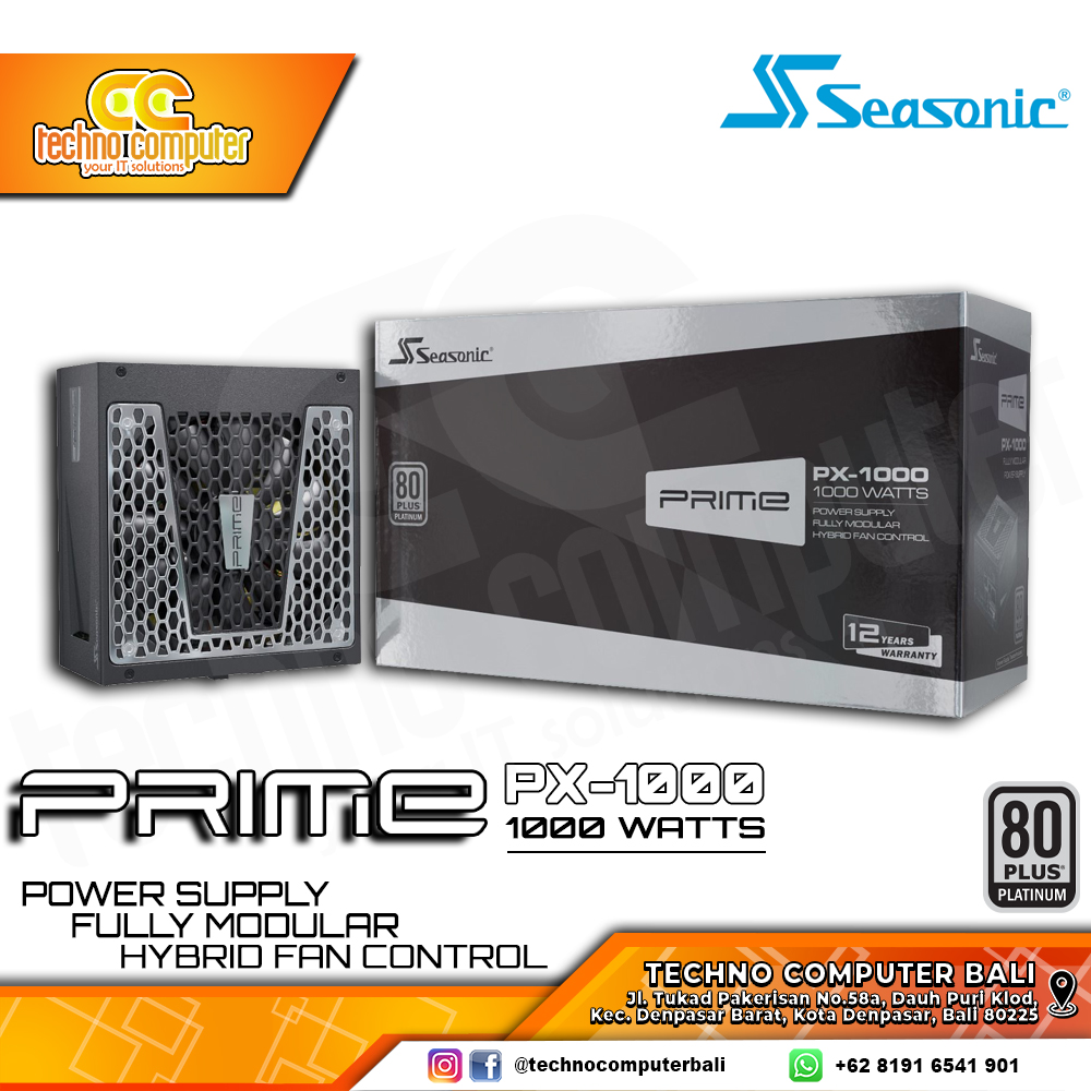 SEASONIC PRIME PX-1000W 80+ Platinum - Full Modular