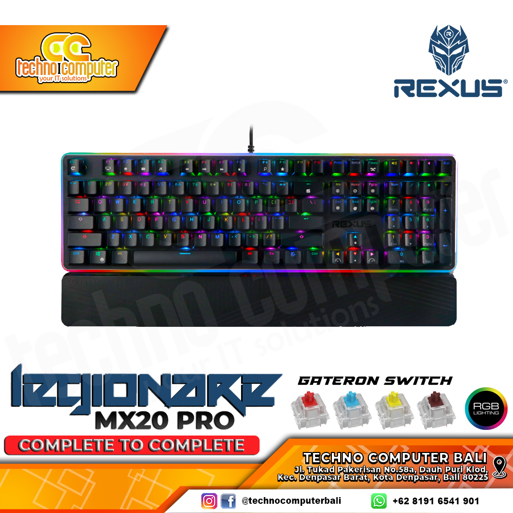 REXUS LEGIONARE MX20 PRO - Mechanical Blue Switch - Gaming Keyboard