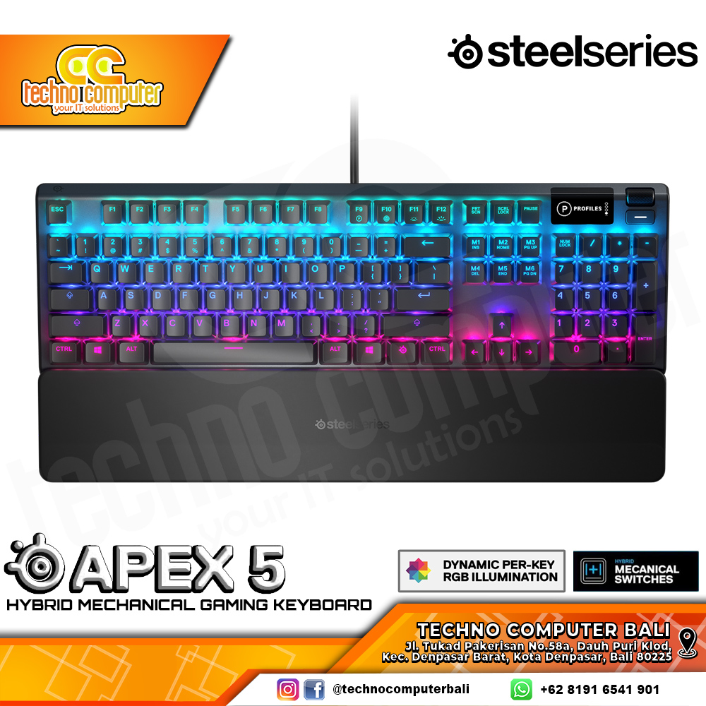 STEELSERIES APEX 5 - Mechanical - Gaming Keyboard