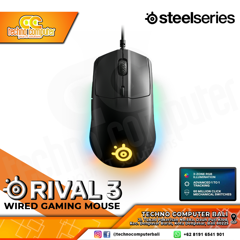 STEELSERIES RIVAL 3 - Gaming Mouse