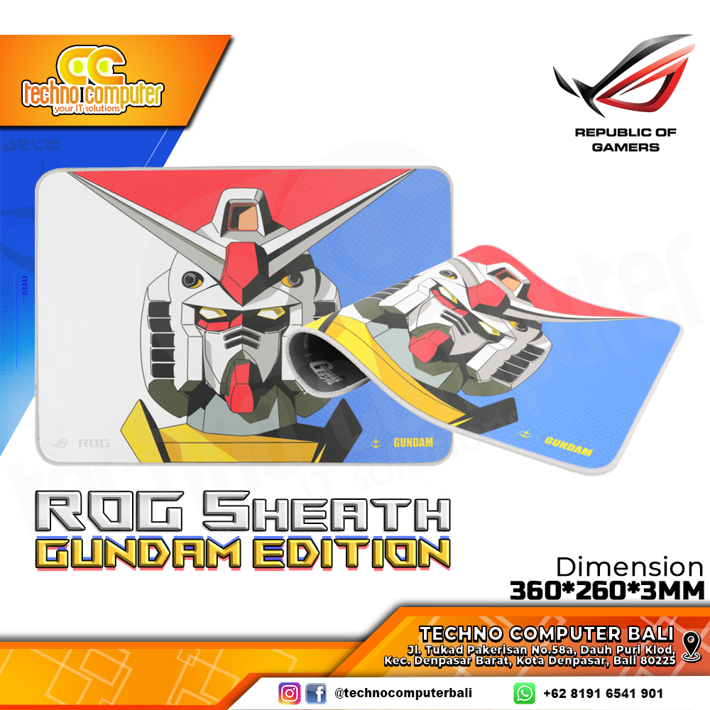 MOUSEPAD ASUS ROG Sheath Gundam Edition (360 x 260 x 3mm) - Gaming Mousepad