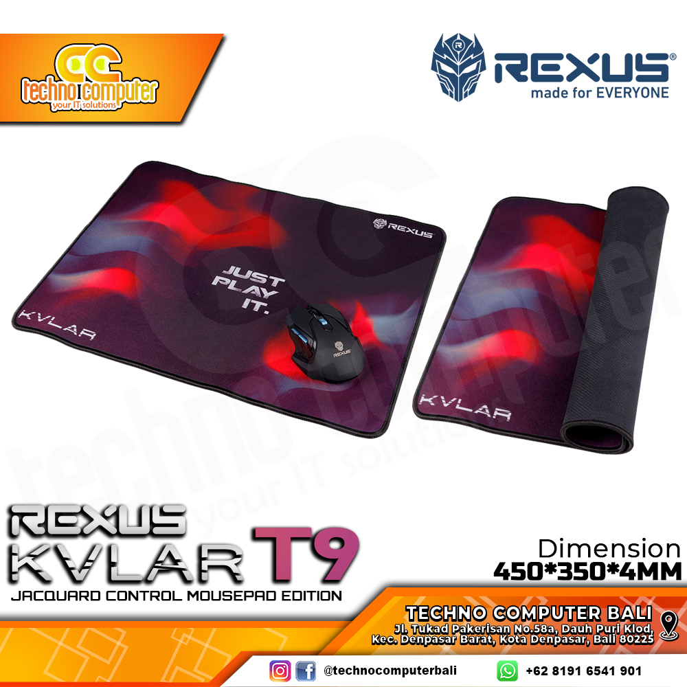 MOUSEPAD REXUS KVLAR T9 (440 x 350 x 4 mm) - Gaming Mousepad