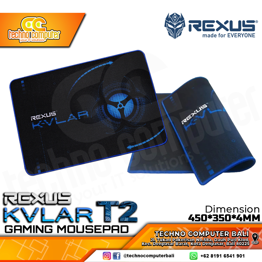 MOUSEPAD REXUS KVLAR T2 (440 x 350 x 4 mm) - Gaming Mousepad