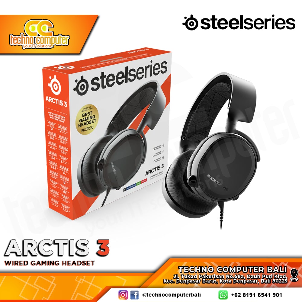 HEADSET STEELSERIES ARCTIS 3 Black - Gaming Headset