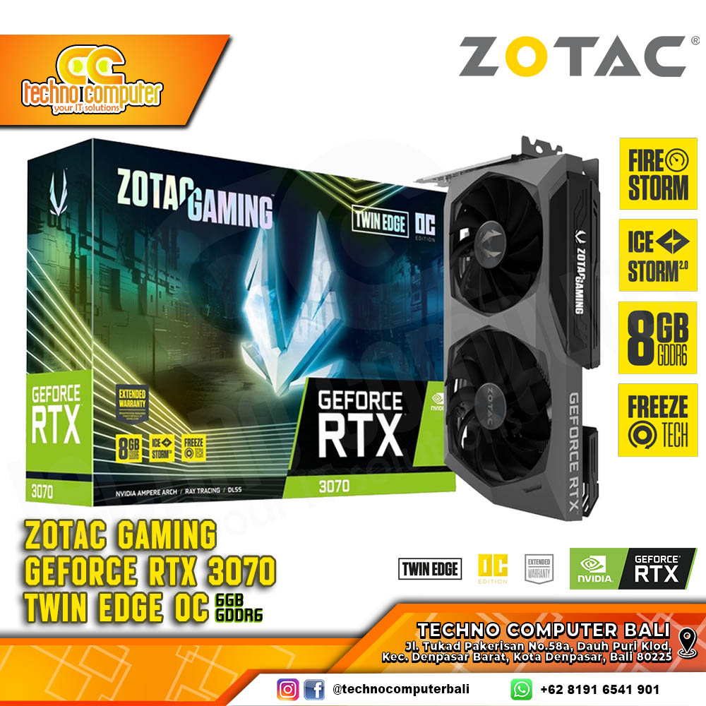 ZOTAC GAMING NVIDIA GeForce RTX 3070 Twin Edge OC Edition 8GB GDDR6