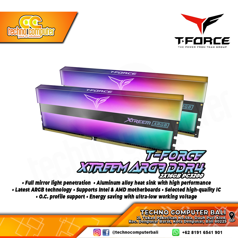 DDR4 TEAM T-FORCE XTREEM ARGB 32GB (2x16GB) Kit 3200MHz