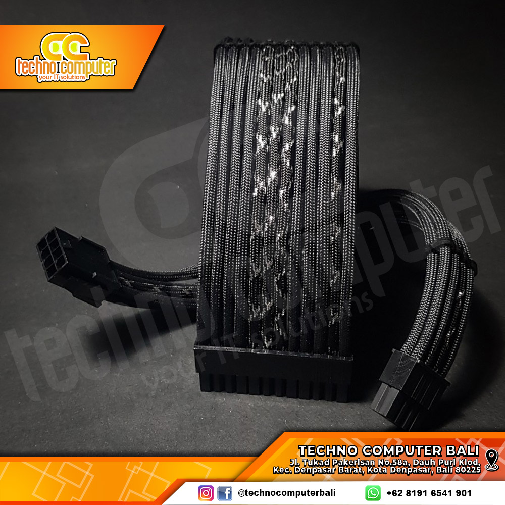 KABEL SLEEVE 8 PIN (6+2) GPU/PCIE CUSTOM - BLACK MOONLIGHT