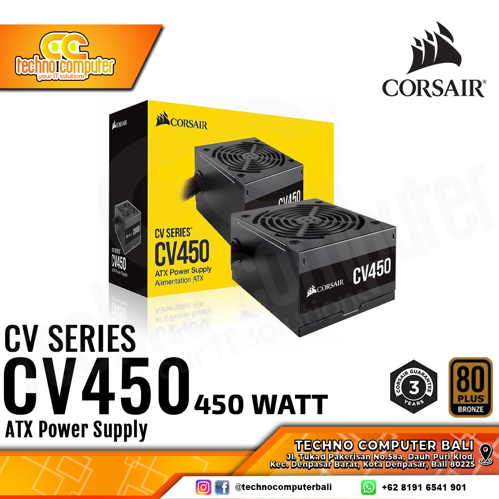 CORSAIR CV450 450Watt 80+ Bronze - Non Modular