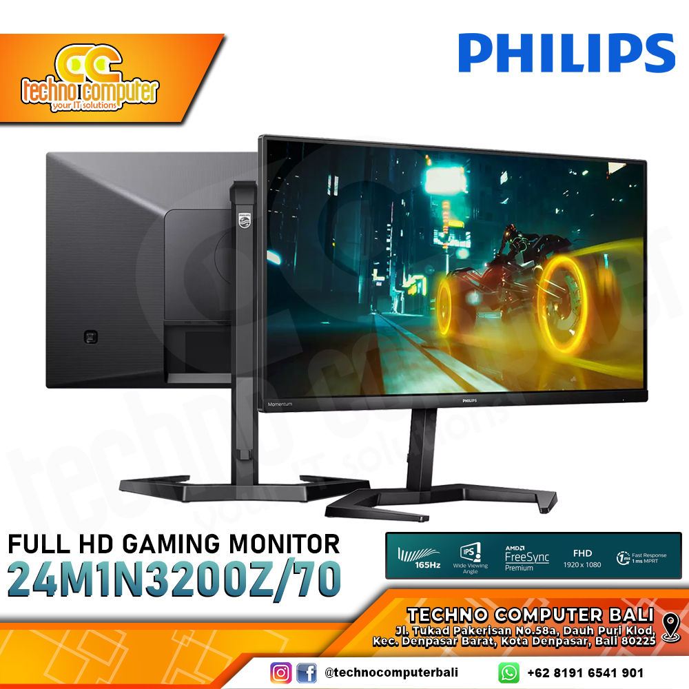 PHILIPS 24M1N3200Z/70 Gaming Monitor - 24 inch, FHD (1920 x 1080), IPS, 165Hz, 1ms