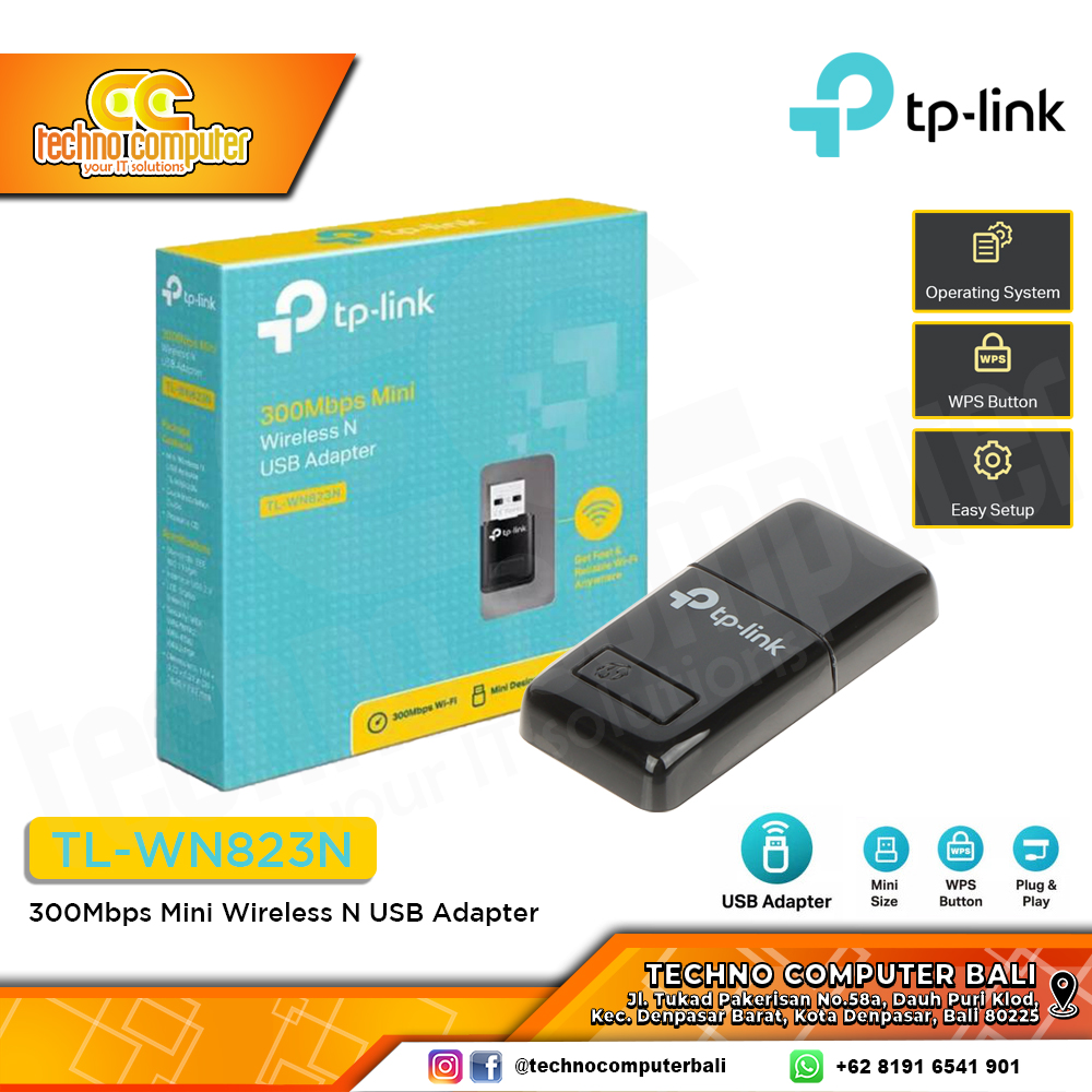 USB WIFI TP-LINK TL-WN823N ver 3.0 300Mbps Mini Wireless N USB Adapter