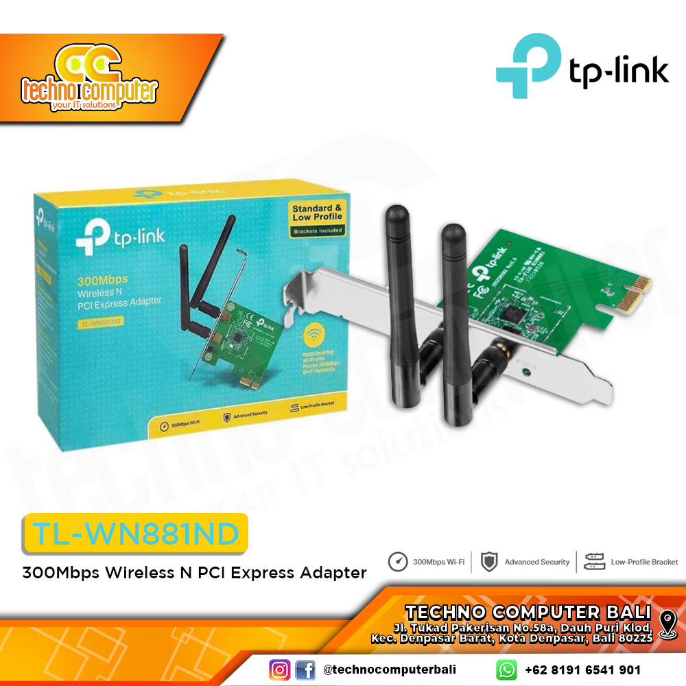 PCI-E WIFI TP-LINK TL-WN881ND 300Mbps Wireless N PCI Express Adapter