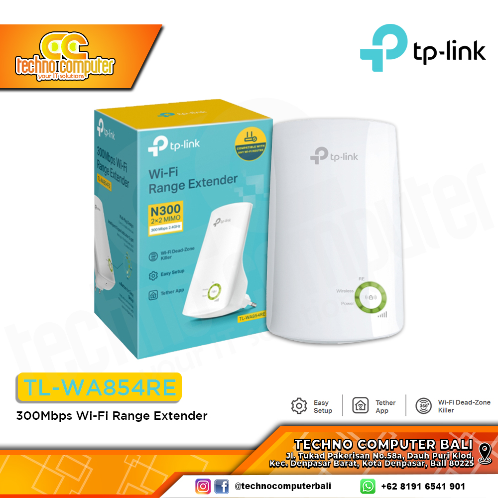 TP-LINK TL-WA854RE 300Mbps Wi-Fi Range Extender